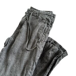 Baird McNutt Murano Linen Pants Gray Mid Rise Classic Neutral Mens Size 34